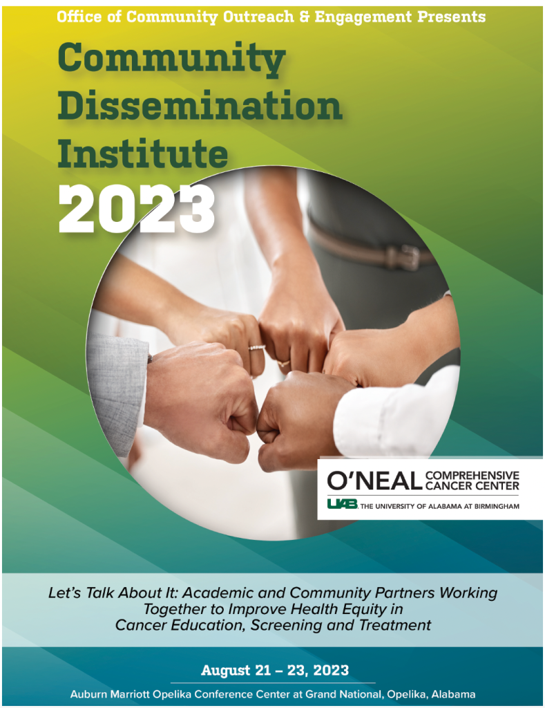 2023 Community Dissemination Institute Program Cover